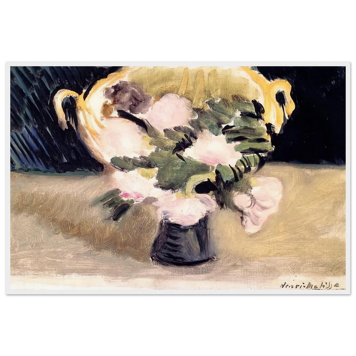 FLOWERS 1919 Framed Poster | Henri Matisse Framed Prints Wall Art | Henri Matisse Print