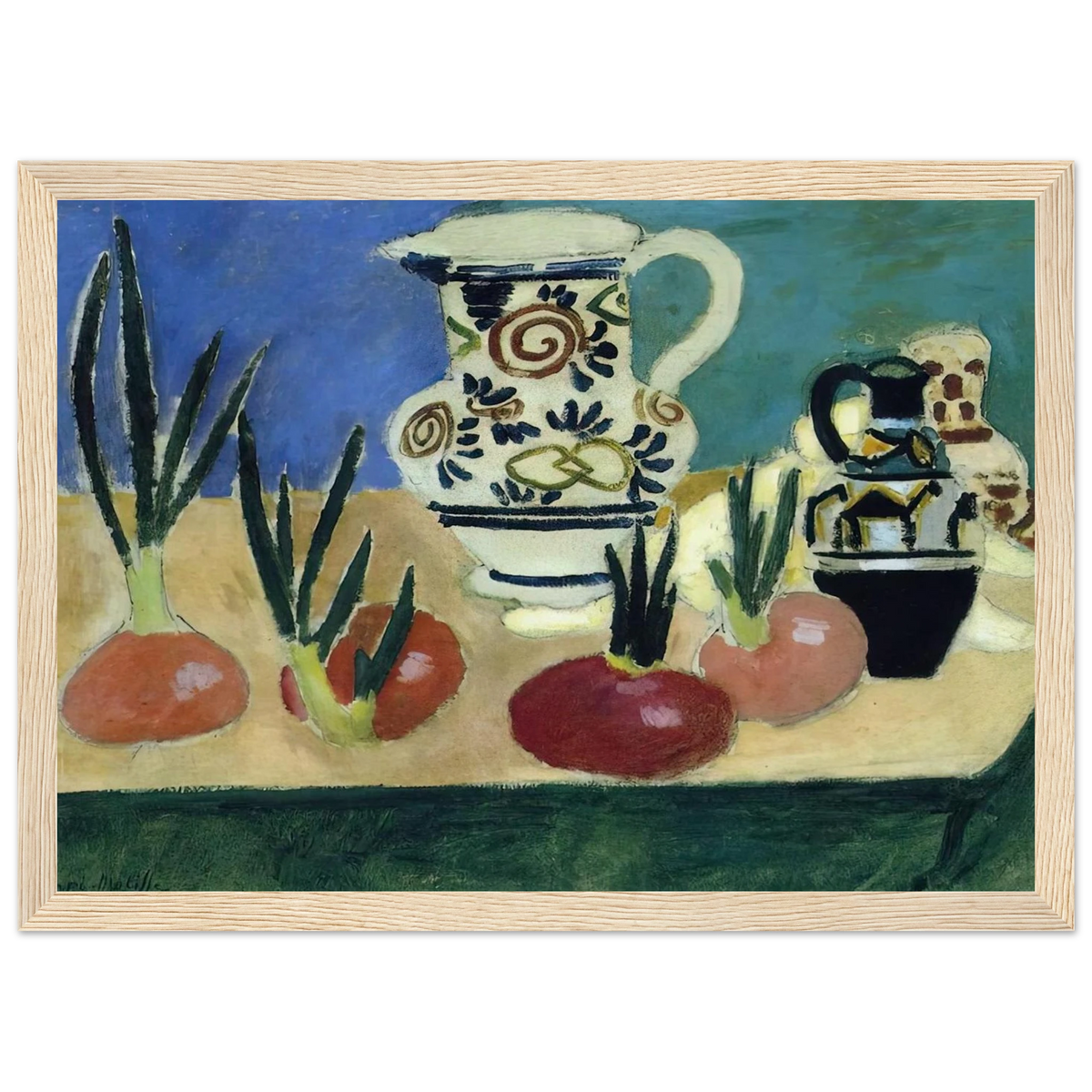 THE RED ONIONS 1906 Framed Poster | Henri Matisse Framed Prints Wall Art | Henri Matisse Print