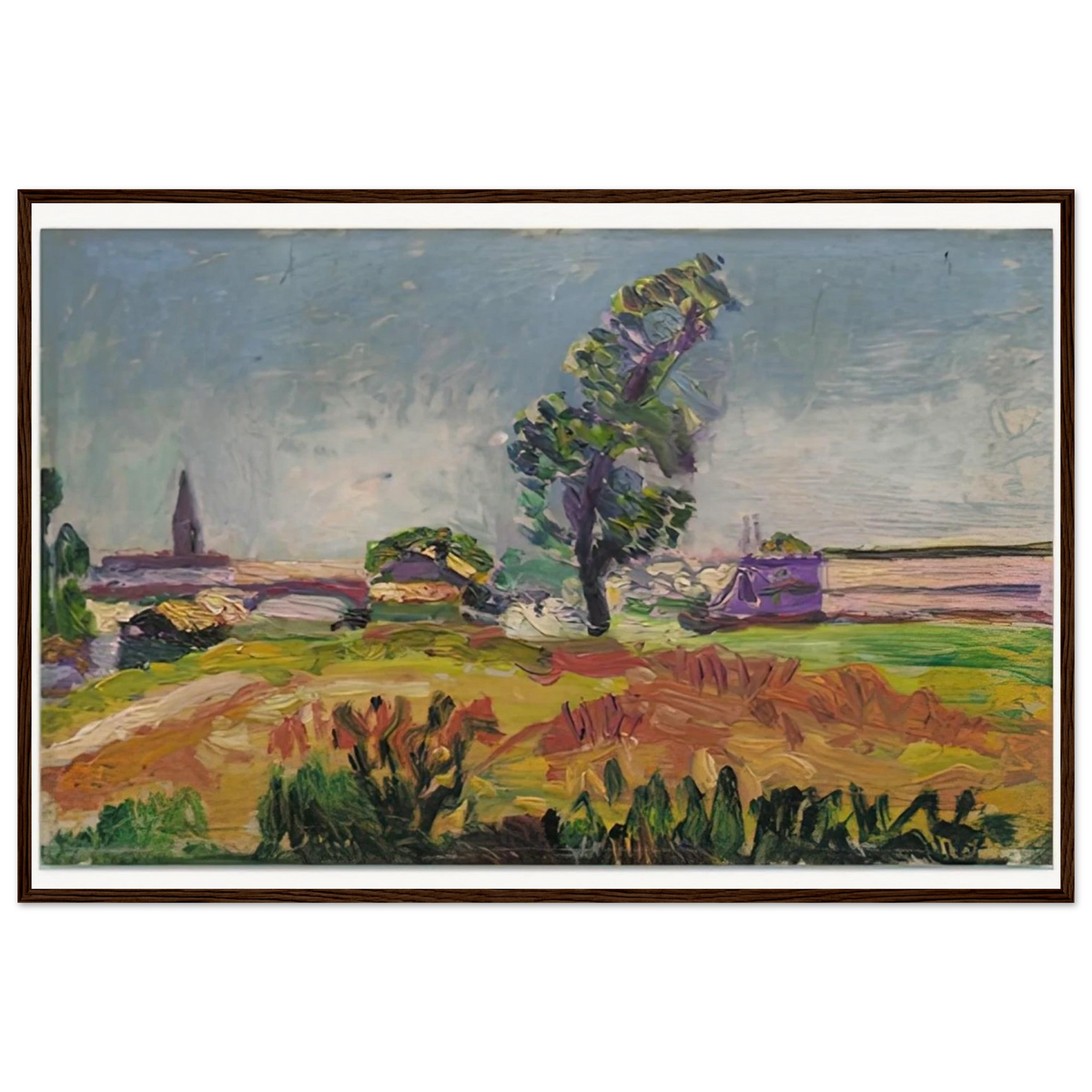 PAYSAGE DES ENVIRONS DE TOULOUSE LE PONT DES DEMOISELLES 1898 Framed Poster | Henri Matisse Framed Prints Wall Art | Henri Matisse Print