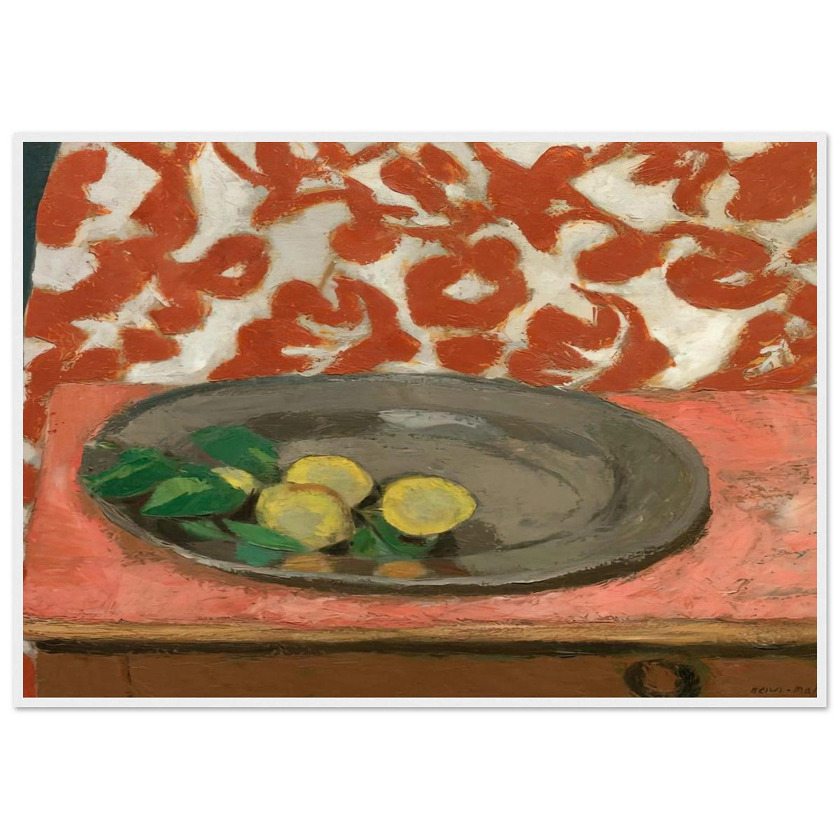 LEMONS ON A PEWTER PLATE 1929 Framed Poster | Henri Matisse Framed Prints Wall Art | Henri Matisse Print
