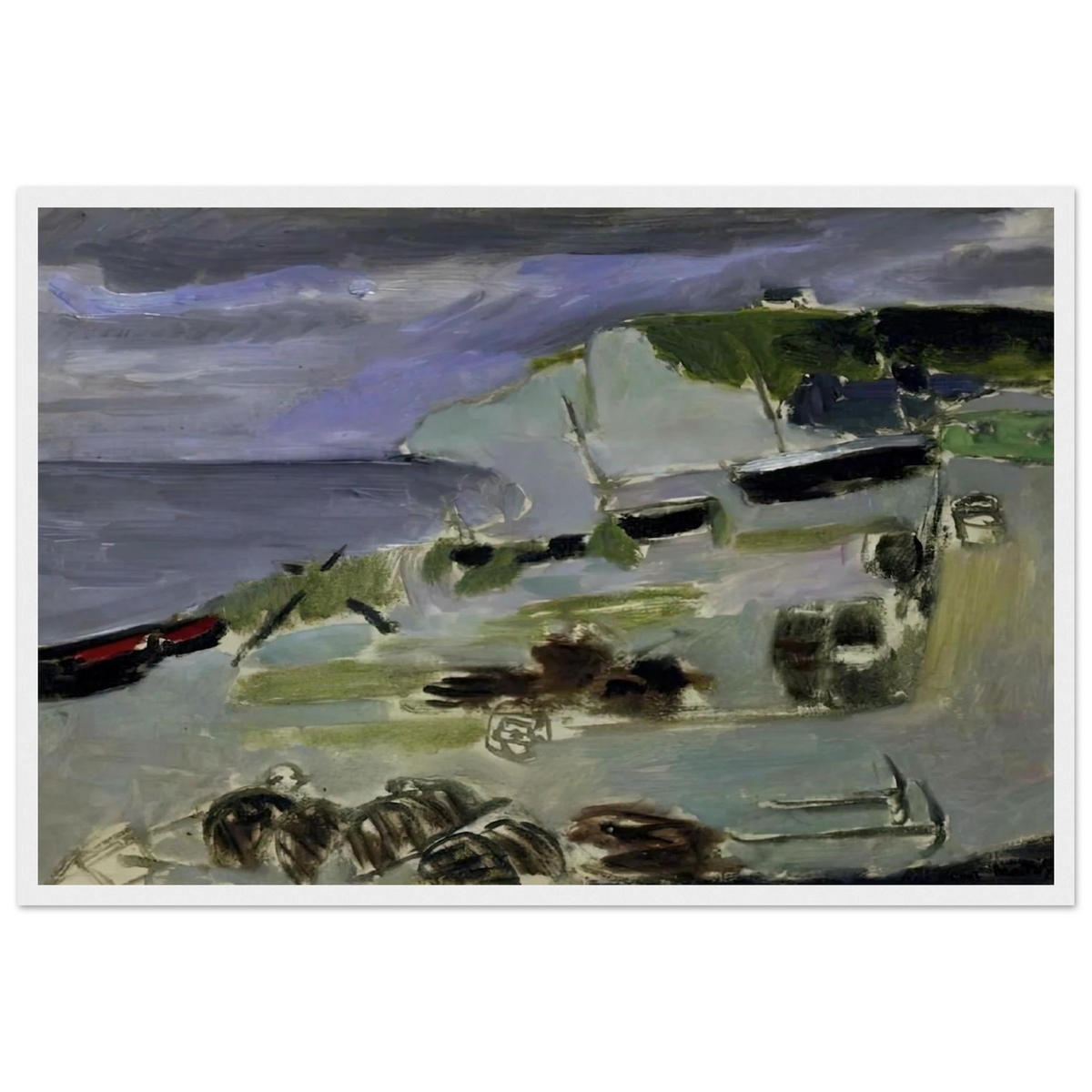 BOATS ON THE BEACH ETRETAT 1920 Framed Poster | Henri Matisse Framed Prints Wall Art | Henri Matisse Print