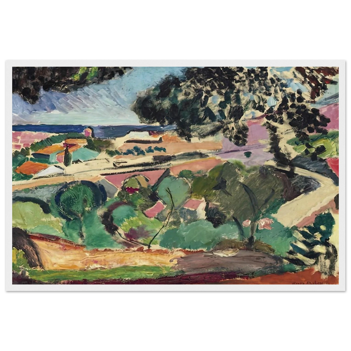 PAYSAGE DE COLLIOURE 1907 Framed Poster | Henri Matisse Framed Prints Wall Art | Henri Matisse Print