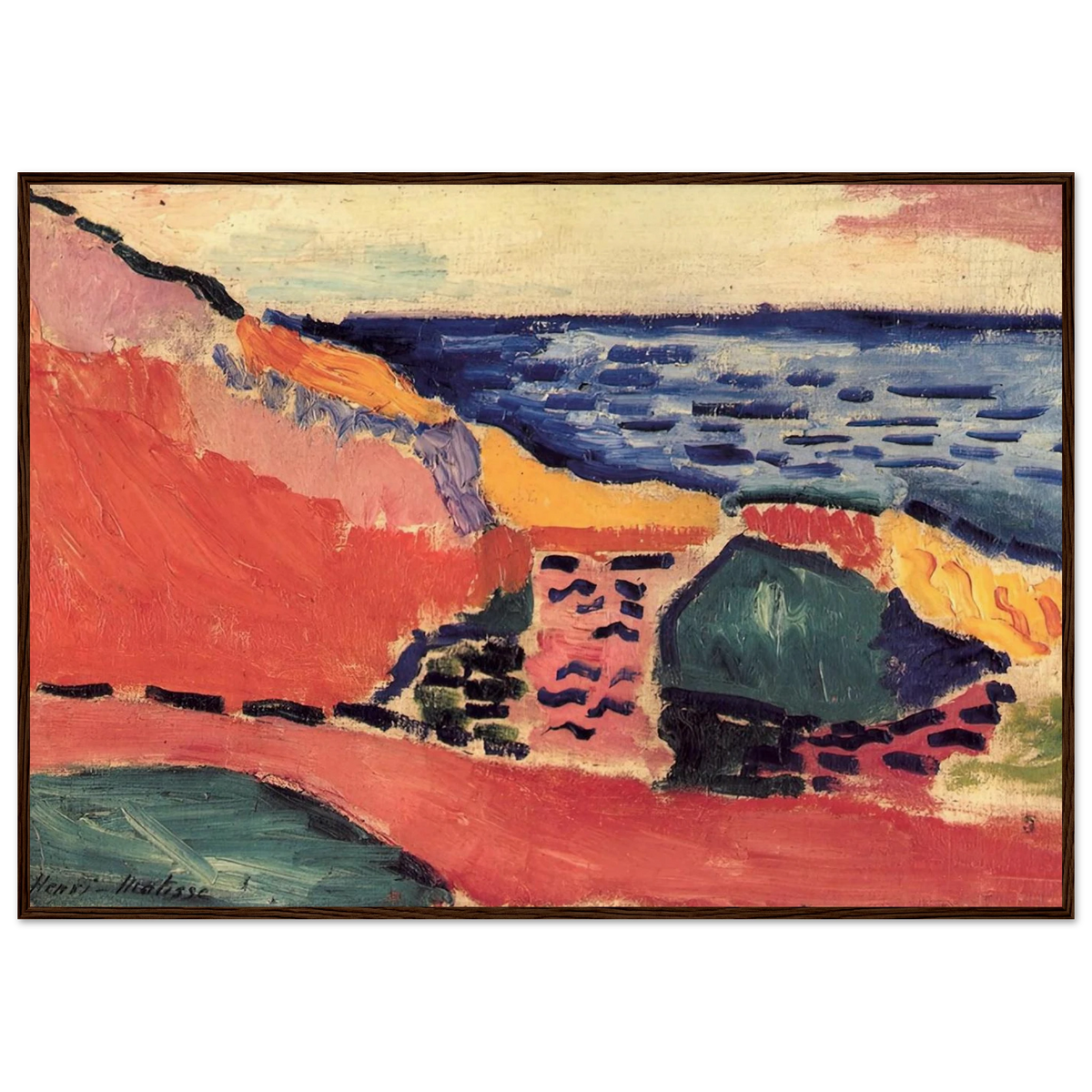 LA MOULADE COLLIOURE IN THE SUMMER 1905 Framed Poster | Henri Matisse Framed Prints Wall Art | Henri Matisse Print