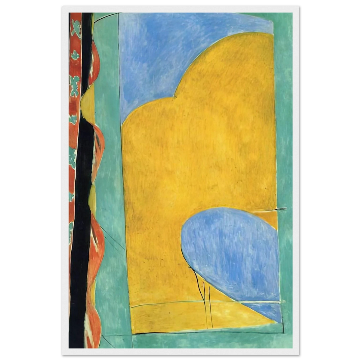 THE YELLOW CURTAIN Framed Poster | Henri Matisse Framed Prints Wall Art | Henri Matisse Print