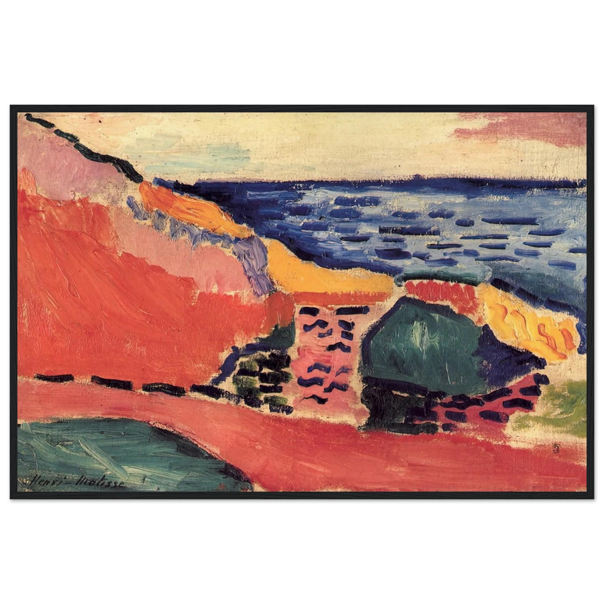 LA MOULADE COLLIOURE IN THE SUMMER 1905 Framed Poster | Henri Matisse Framed Prints Wall Art | Henri Matisse Print