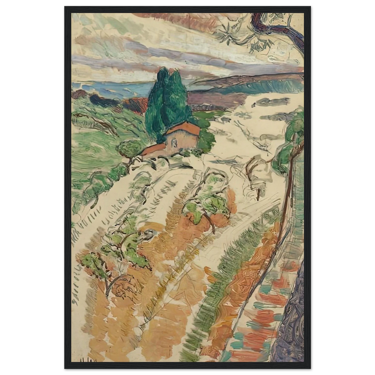 PAYSAGE ST TROPEZ 1904 Framed Poster | Henri Matisse Framed Prints Wall Art | Henri Matisse Print