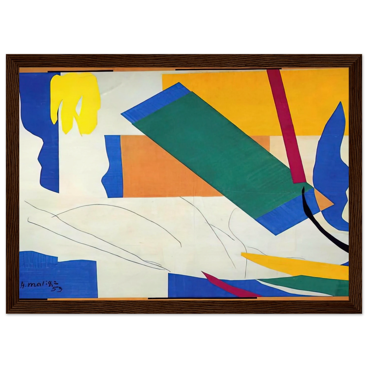 MEMORY OF OCEANIA Framed Poster | Henri Matisse Framed Prints Wall Art | Henri Matisse Print