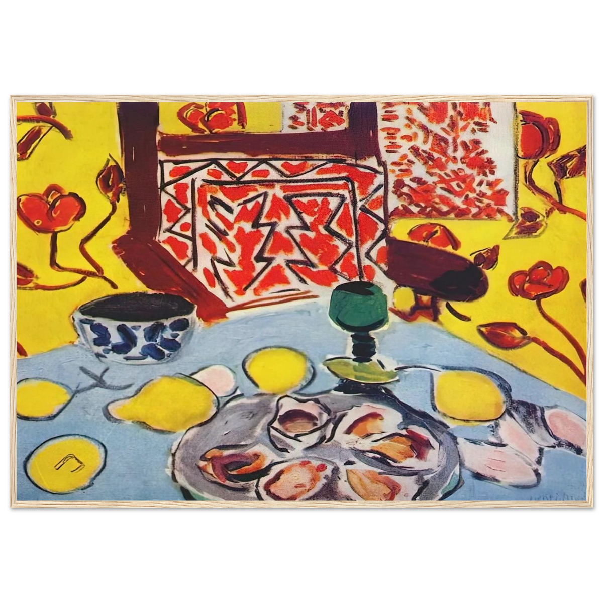 OYSTERS AND WOODEN ARMCHAIR 1943 Framed Poster | Henri Matisse Framed Prints Wall Art | Henri Matisse Print