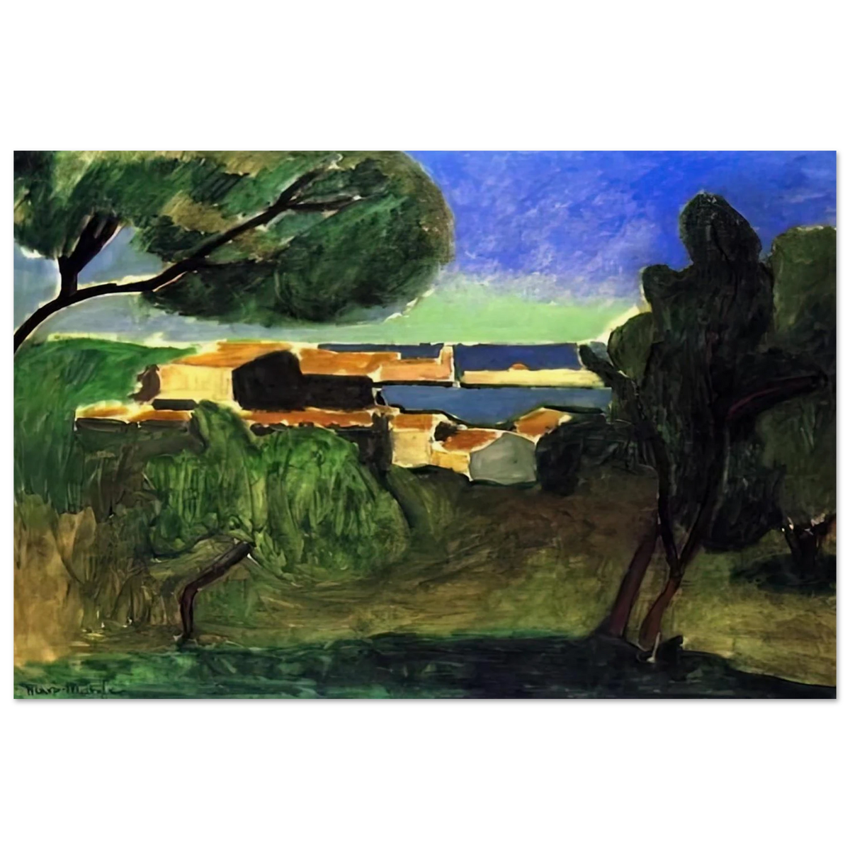 LANDSCAPE AT COLLIOURE III 1907 Poster | Henri Matisse Poster | Henri Matisse Print