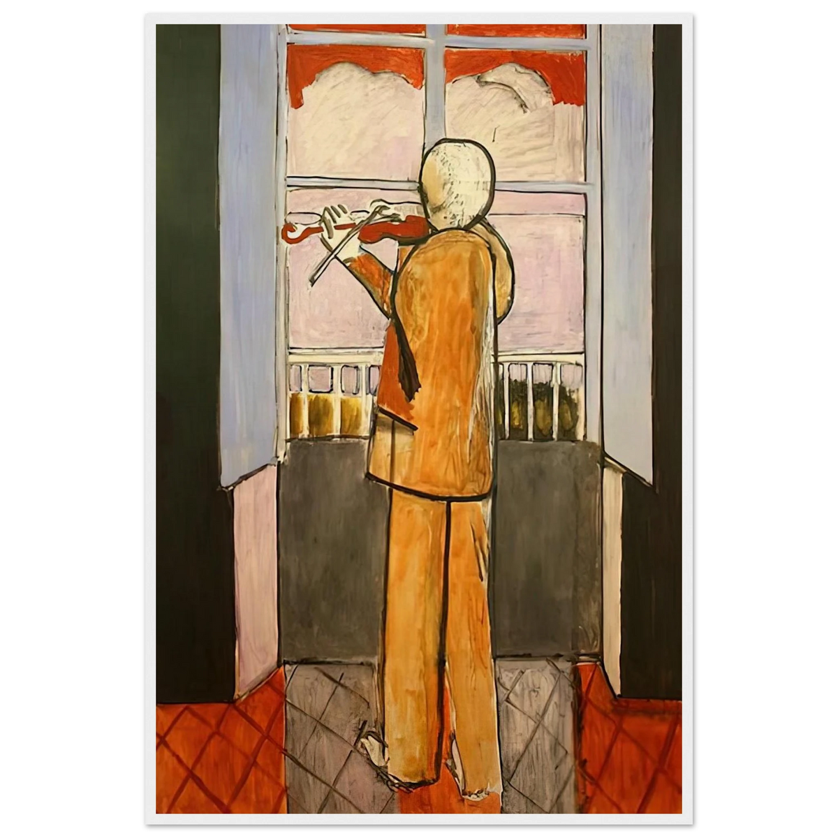 THE VIOLINIST AT THE WINDOW 1918 Framed Poster | Henri Matisse Framed Prints Wall Art | Henri Matisse Print
