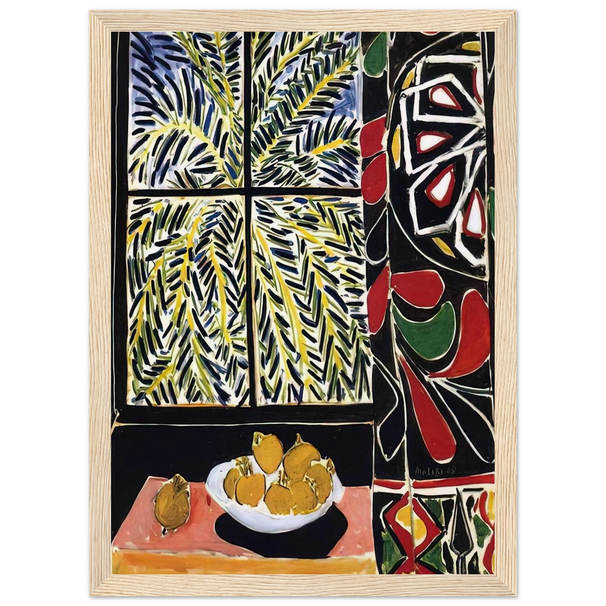 INTERIOR WITH EGYPTIAN CURTAIN 1948 Framed Poster | Henri Matisse Framed Prints Wall Art | Henri Matisse Print