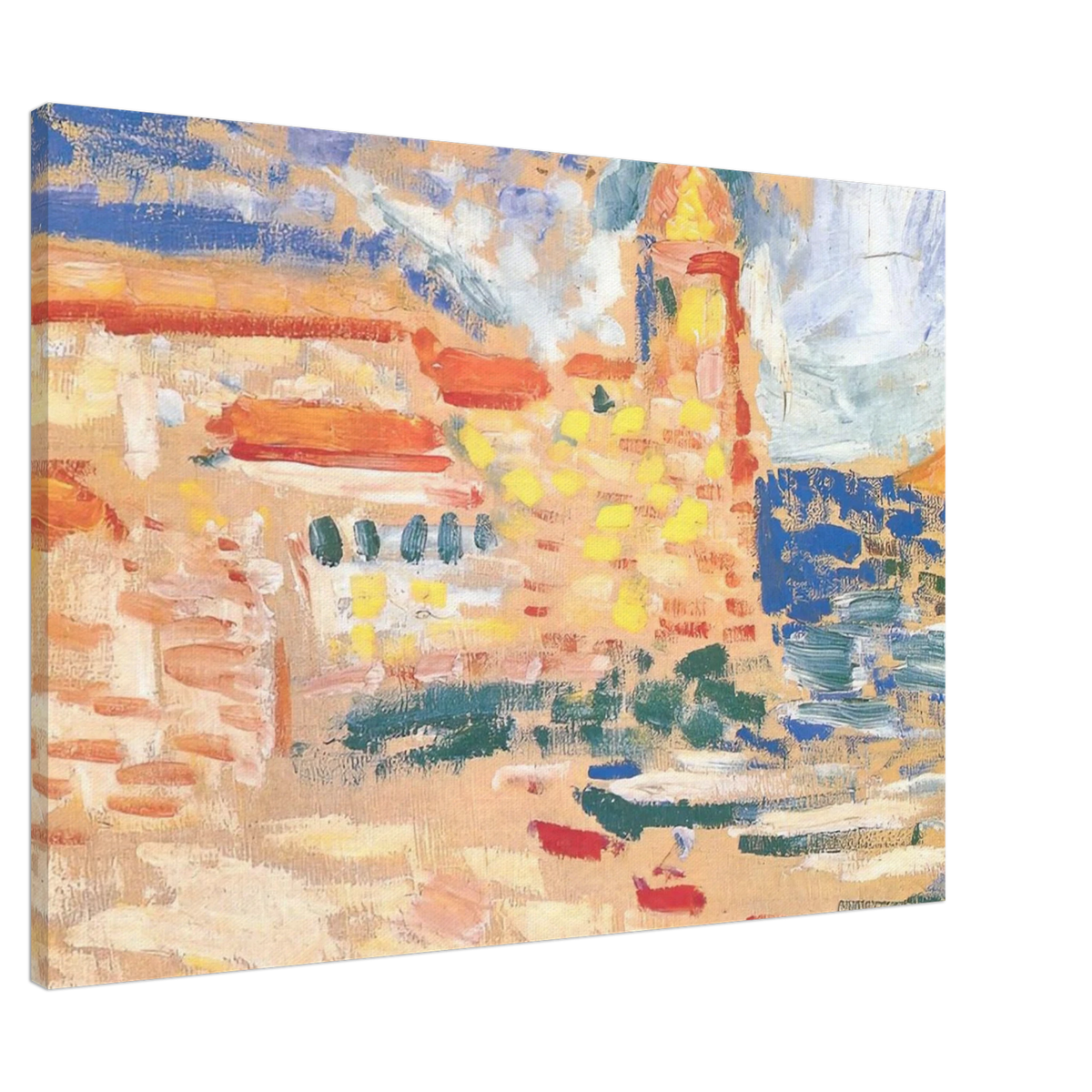 VIEW OF COLLIOURE WITH CHURCH 1905 Canvas | Henri Matisse Canvas | Henri Matisse Print