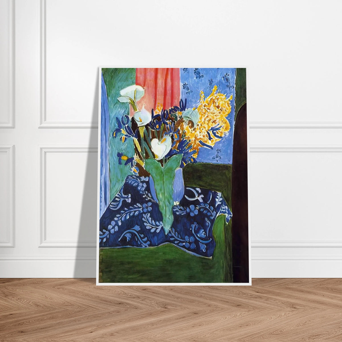 CALLA LILIES IRISES AND MIMOSAS 1913 Framed Poster | Henri Matisse Framed Prints Wall Art | Henri Matisse Print