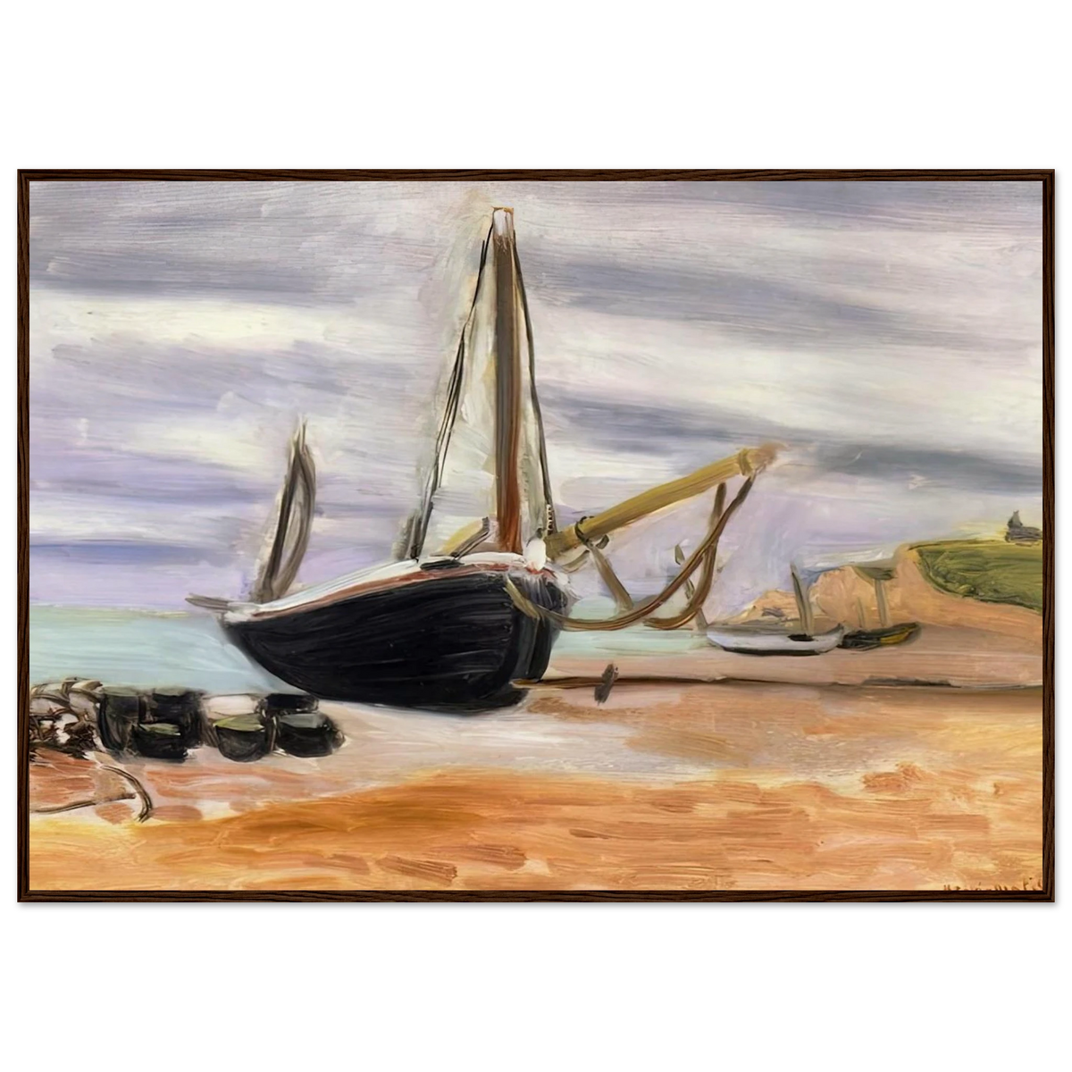 BOATS AT ETRETAT 1920 Framed Poster | Henri Matisse Framed Prints Wall Art | Henri Matisse Print