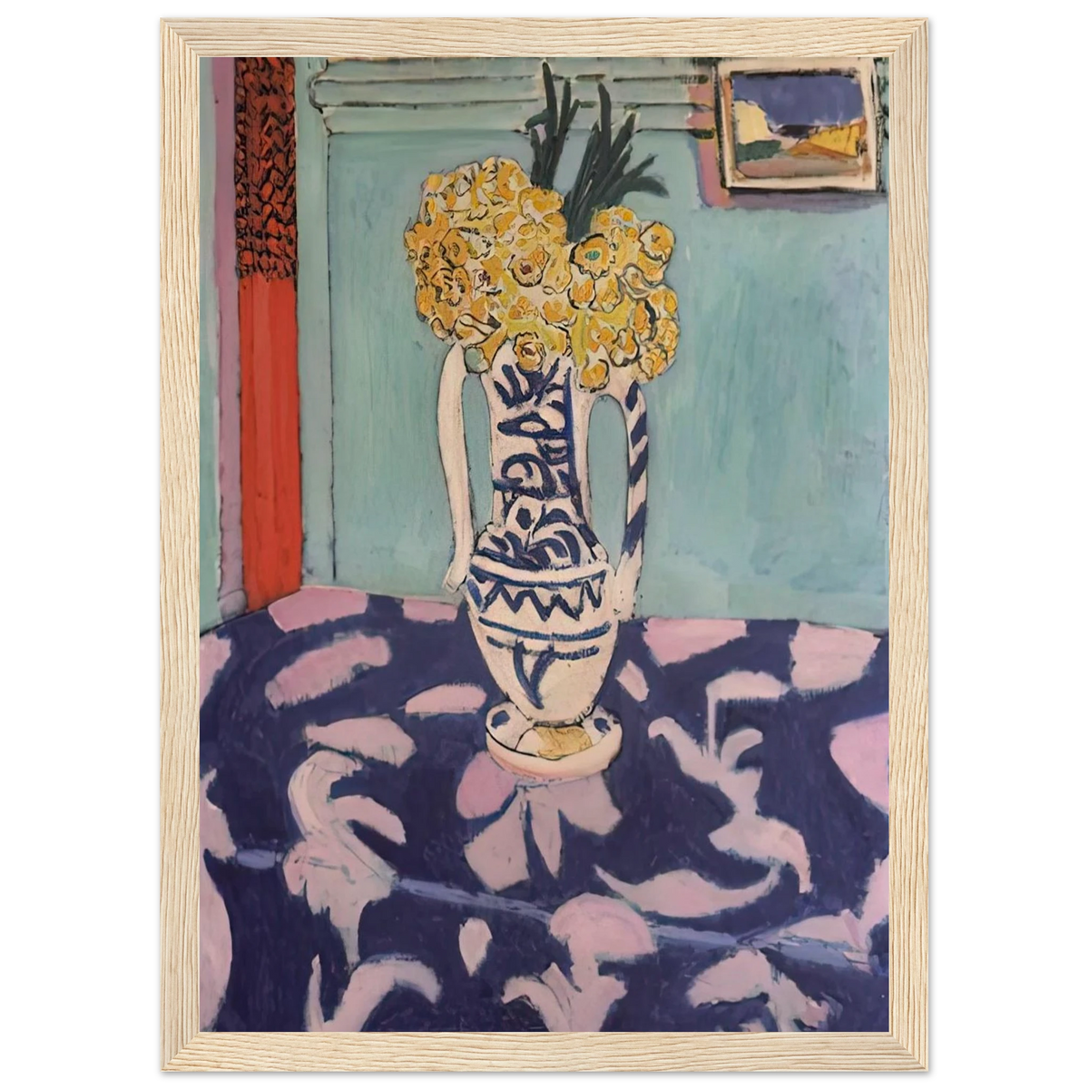 LES COUCOUS TAPIS BLEU ET ROSE 1911 Framed Poster | Henri Matisse Framed Prints Wall Art | Henri Matisse Print
