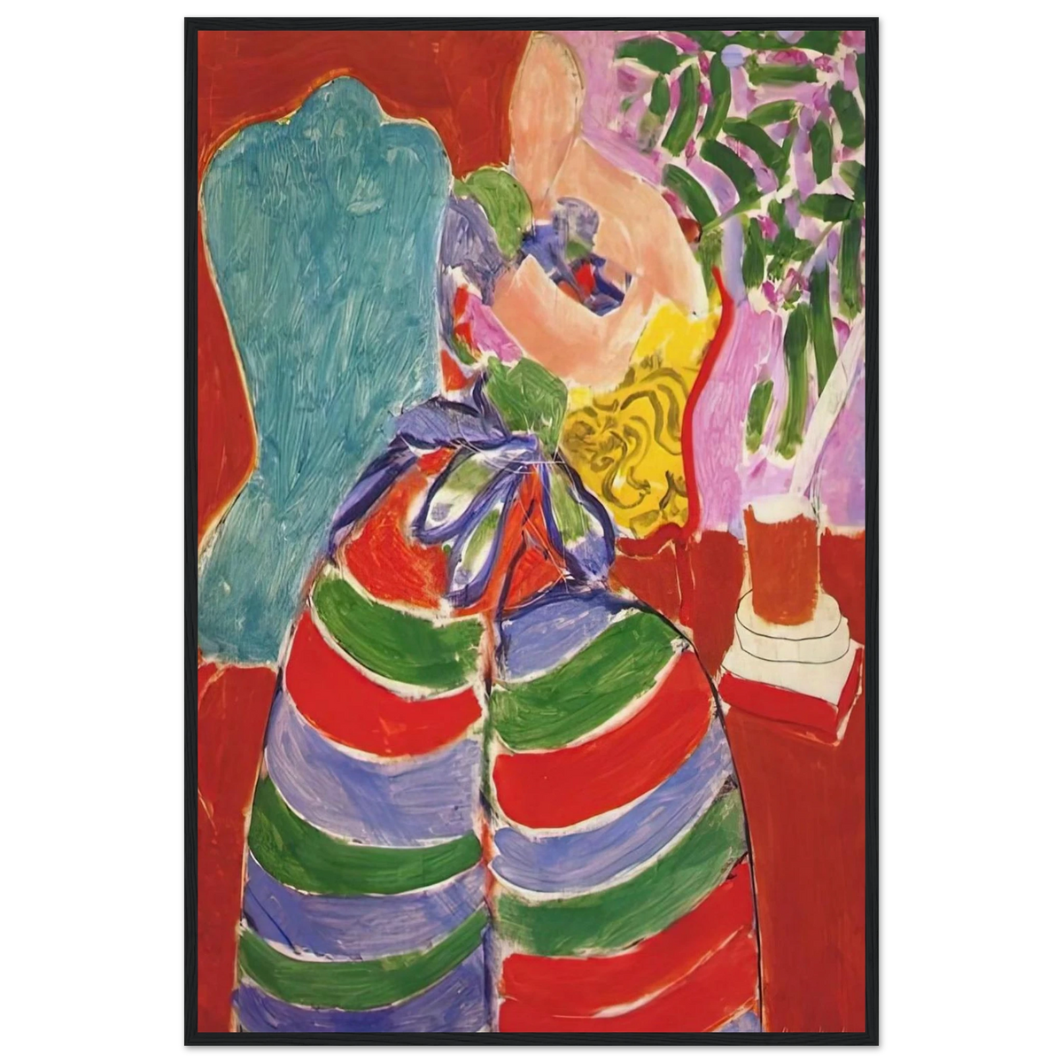 THE STRIPED DRESS 1938 Framed Poster | Henri Matisse Framed Prints Wall Art | Henri Matisse Print