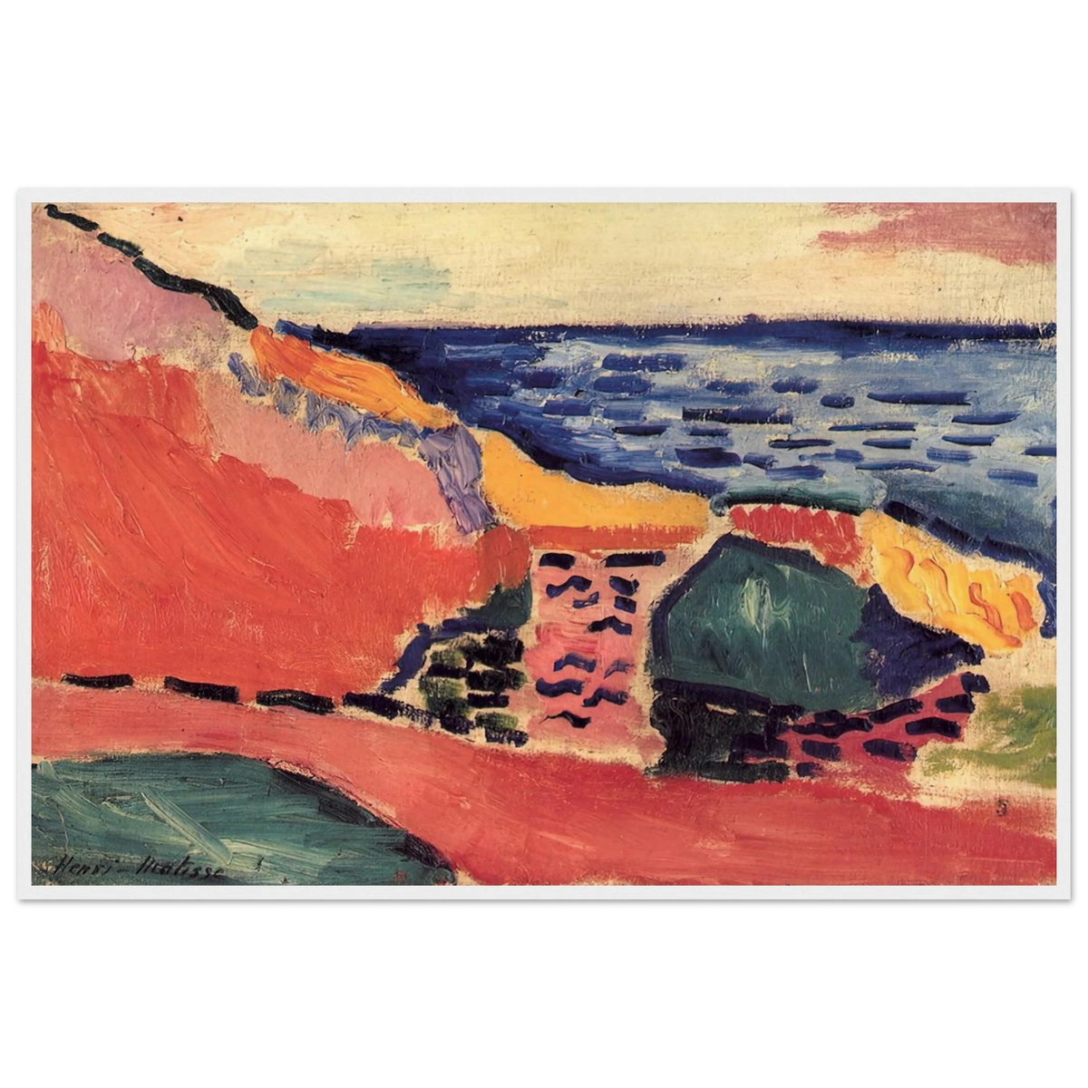 LA MOULADE COLLIOURE IN THE SUMMER 1905 Framed Poster | Henri Matisse Framed Prints Wall Art | Henri Matisse Print