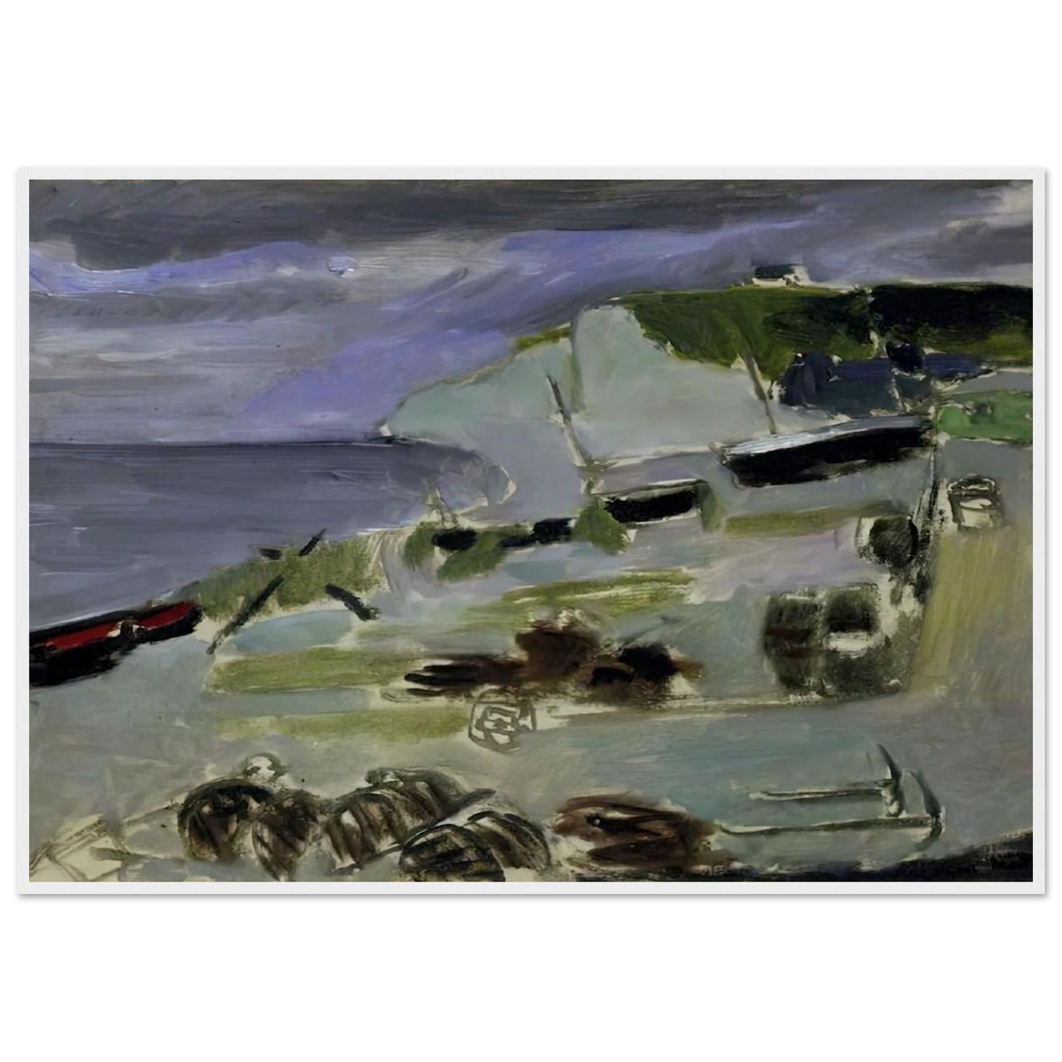 BOATS ON THE BEACH ETRETAT 1920 Framed Poster | Henri Matisse Framed Prints Wall Art | Henri Matisse Print