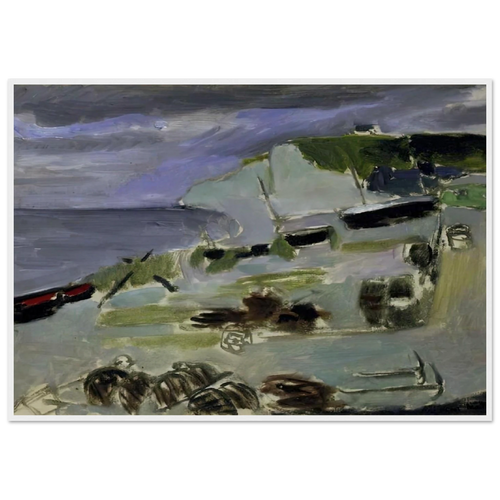 BOATS ON THE BEACH ETRETAT 1920 Framed Poster | Henri Matisse Framed Prints Wall Art | Henri Matisse Print