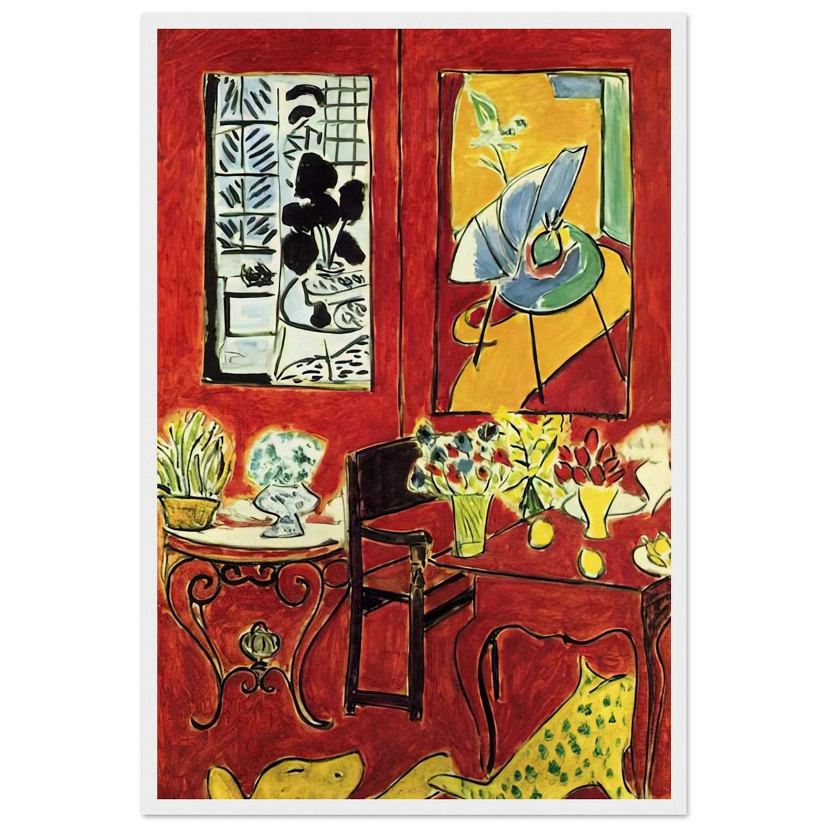 LARGE RED INTERIOR 1948 Framed Poster | Henri Matisse Framed Prints Wall Art | Henri Matisse Print
