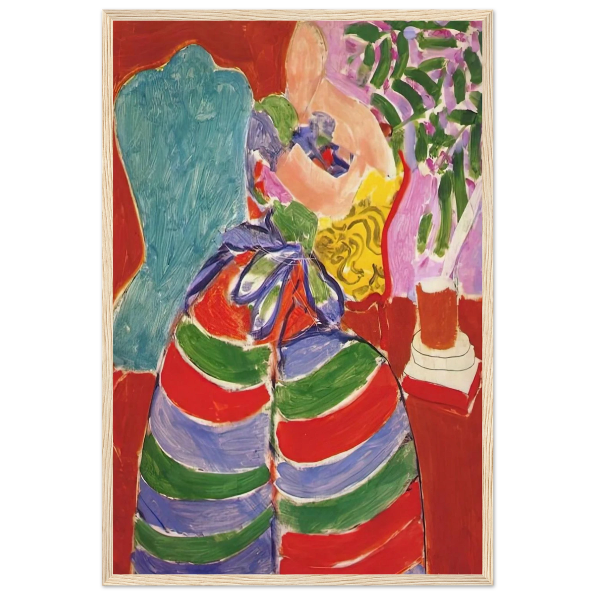 THE STRIPED DRESS 1938 Framed Poster | Henri Matisse Framed Prints Wall Art | Henri Matisse Print