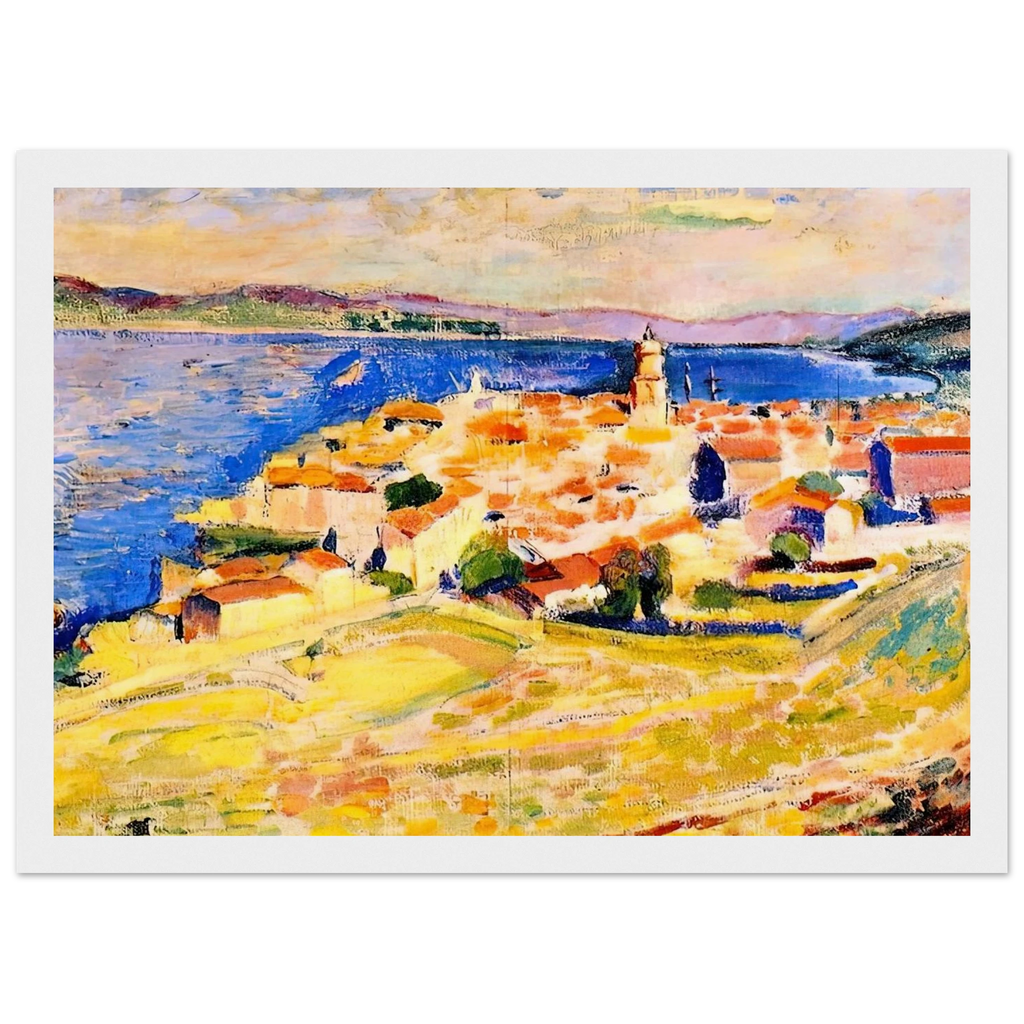 VIEW OF SAINT TROPEZ 1904 Framed Poster | Henri Matisse Framed Prints Wall Art | Henri Matisse Print