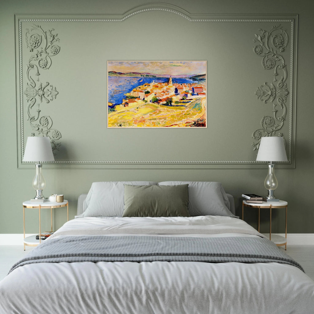 VIEW OF SAINT TROPEZ 1904 Framed Poster | Henri Matisse Framed Prints Wall Art | Henri Matisse Print
