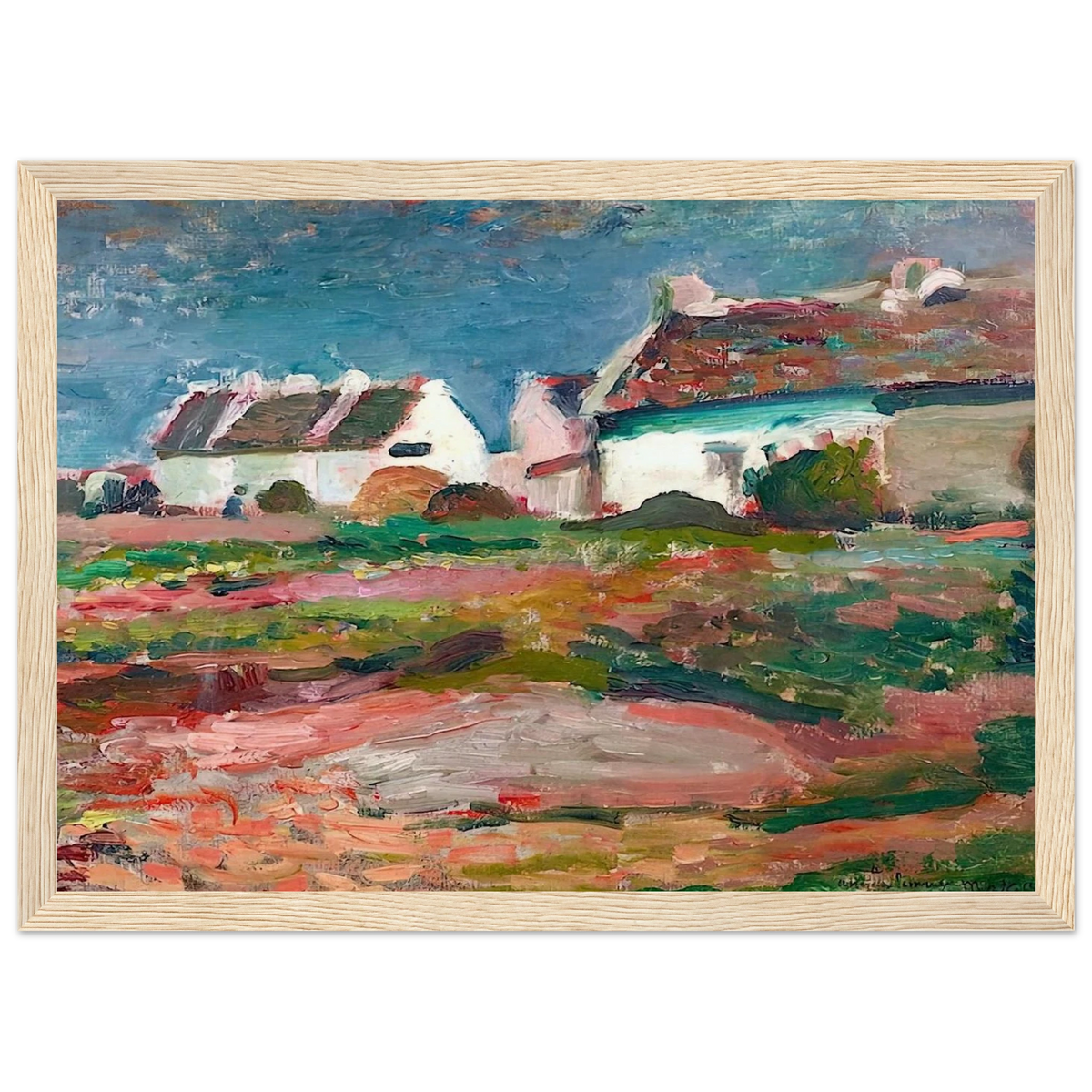 MAISONS A KERVILAHOUEN BELLE ILE 1896 Framed Poster | Henri Matisse Framed Prints Wall Art | Henri Matisse Print