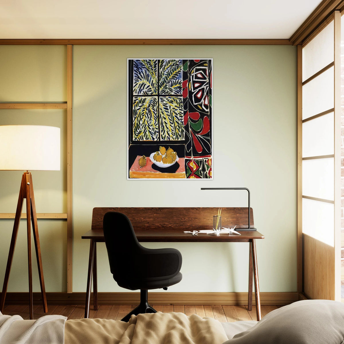 INTERIOR WITH EGYPTIAN CURTAIN 1948 Framed Poster | Henri Matisse Framed Prints Wall Art | Henri Matisse Print