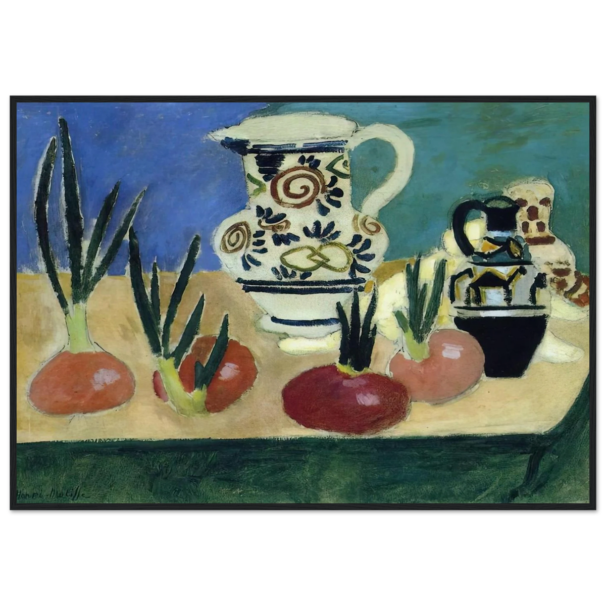 THE RED ONIONS 1906 Framed Poster | Henri Matisse Framed Prints Wall Art | Henri Matisse Print
