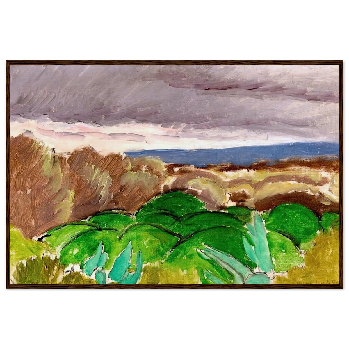 CAGNES LANDSCAPE IN STORMY WEATHER 1917 Framed Poster | Henri Matisse Framed Prints Wall Art | Henri Matisse Print