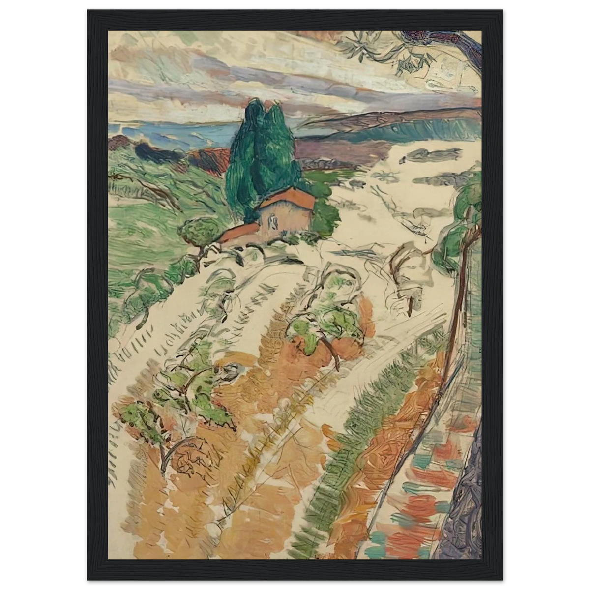 PAYSAGE ST TROPEZ 1904 Framed Poster | Henri Matisse Framed Prints Wall Art | Henri Matisse Print