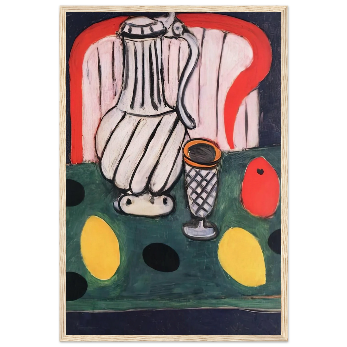 TIN PITCHER LEMON AND ARMCHAIR 1939 Framed Poster | Henri Matisse Framed Prints Wall Art | Henri Matisse Print