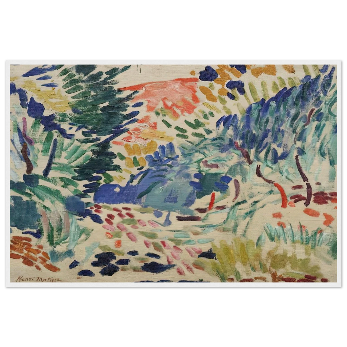LANDSCAPE AT COLLIOURE 1905 Framed Poster | Henri Matisse Framed Prints Wall Art | Henri Matisse Print