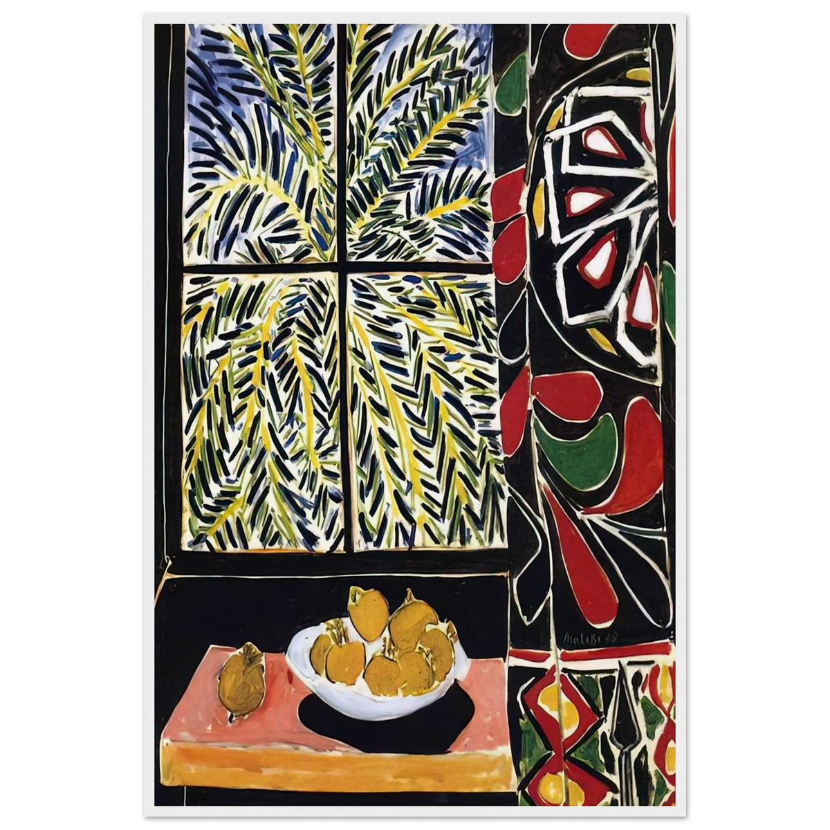 INTERIOR WITH EGYPTIAN CURTAIN 1948 Framed Poster | Henri Matisse Framed Prints Wall Art | Henri Matisse Print