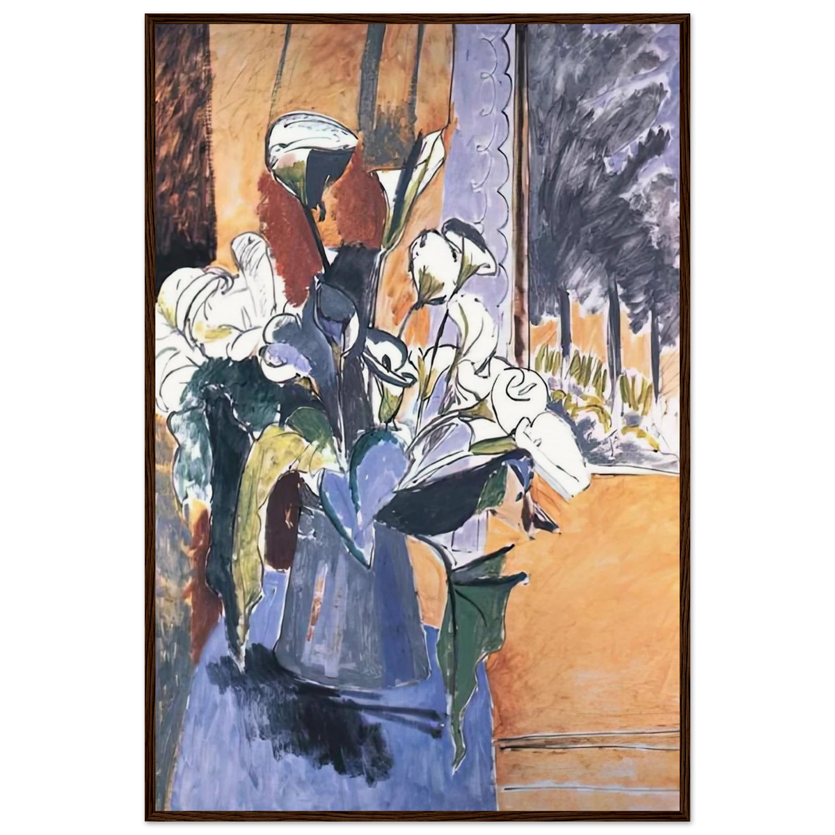 FLOWERS ON THE WINDOWSILL 1913 Framed Poster | Henri Matisse Framed Prints Wall Art | Henri Matisse Print