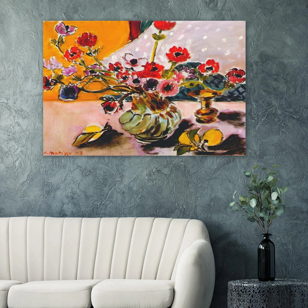 ANEMONES AND CHINESE VASE 1943 Poster | Henri Matisse Poster | Henri Matisse Print