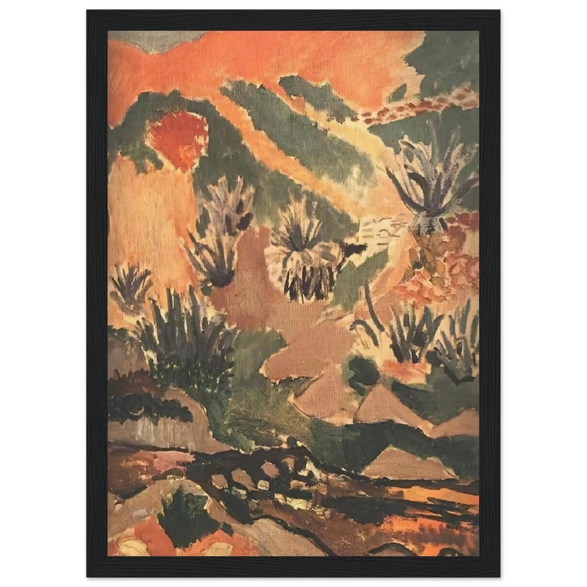 LANDSCAPE WITH BROOK BROOK WITH ALOES 1907 Framed Poster | Henri Matisse Framed Prints Wall Art | Henri Matisse Print
