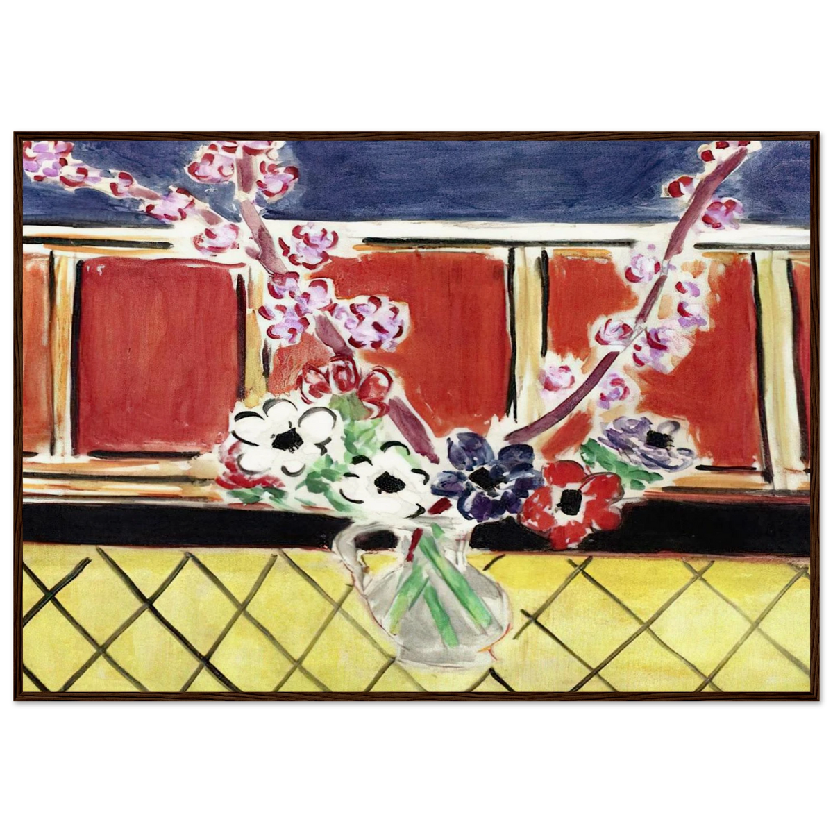 ANEMONES AND PEACH BLOSSOMS 1944 Framed Poster | Henri Matisse Framed Prints Wall Art | Henri Matisse Print