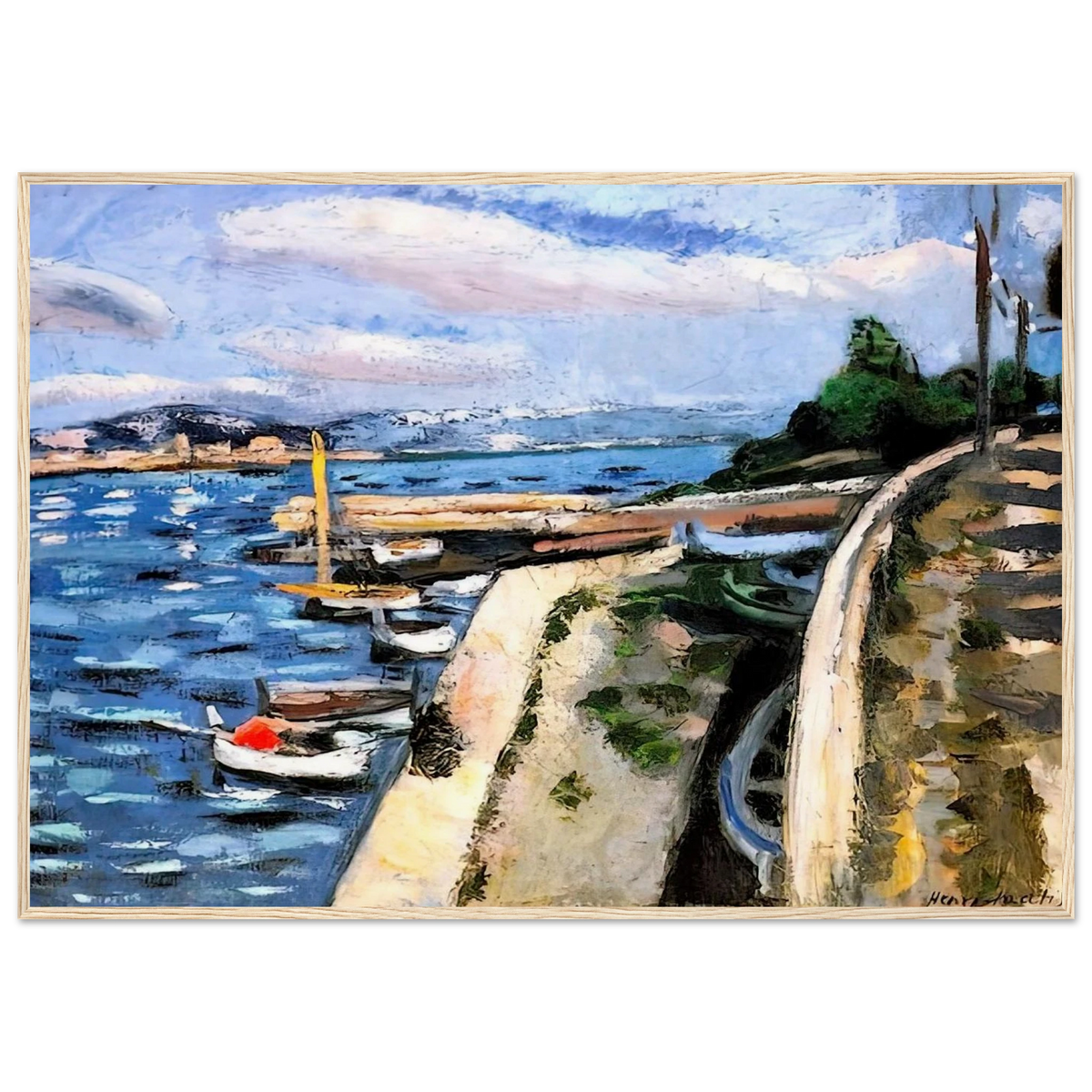 VIEW OF ANTIBES 1925 Framed Poster | Henri Matisse Framed Prints Wall Art | Henri Matisse Print