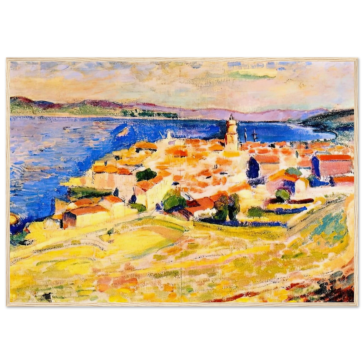 VIEW OF SAINT TROPEZ 1904 Framed Poster | Henri Matisse Framed Prints Wall Art | Henri Matisse Print