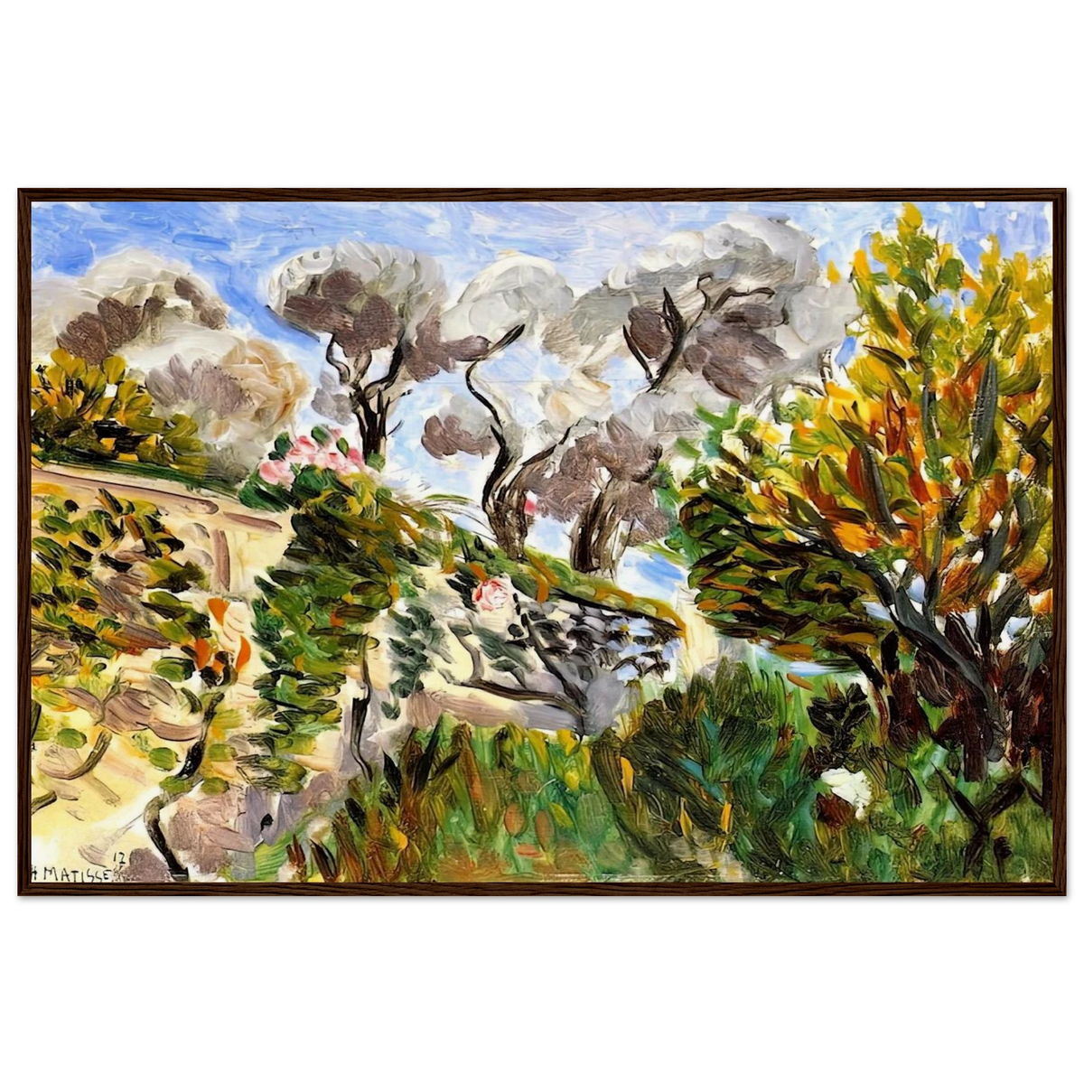 OLIVE TREES RENOIR S GARDEN IN CAGNES 1917 Framed Poster | Henri Matisse Framed Prints Wall Art | Henri Matisse Print