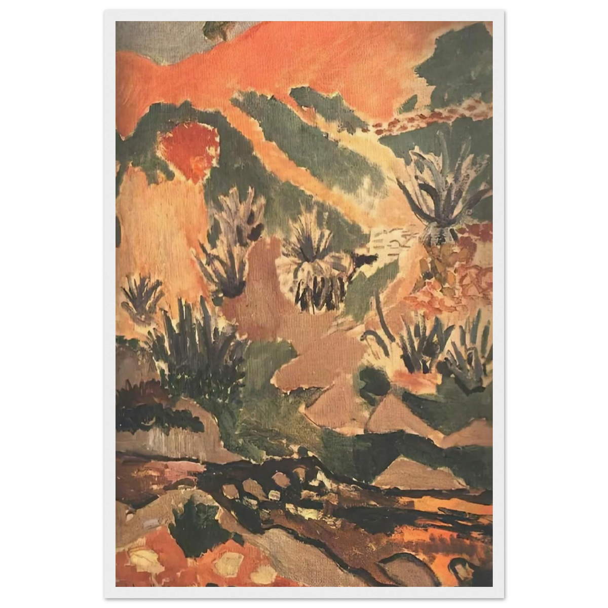 LANDSCAPE WITH BROOK BROOK WITH ALOES 1907 Framed Poster | Henri Matisse Framed Prints Wall Art | Henri Matisse Print