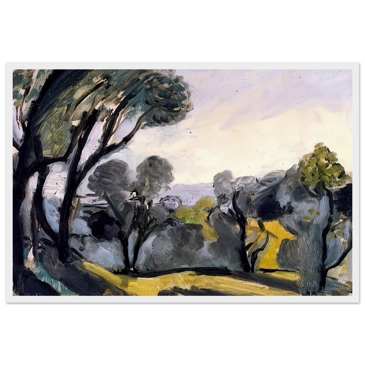 LANDSCAPE WITH OLIVE TREES 1918 Framed Poster | Henri Matisse Framed Prints Wall Art | Henri Matisse Print