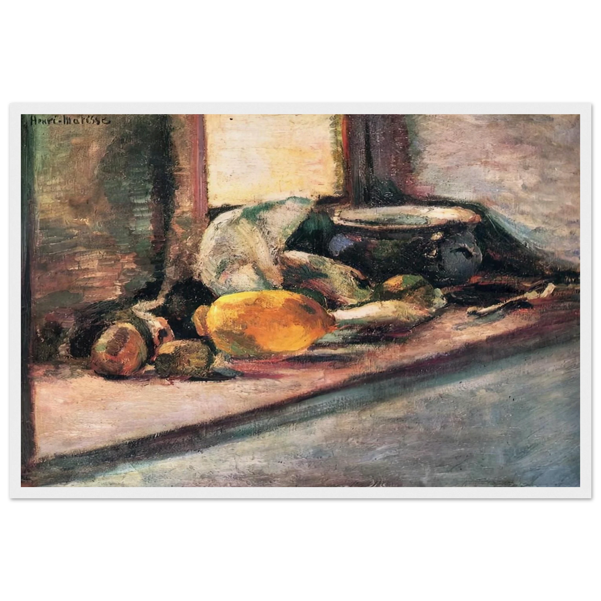 BLUE POT AND LEMON 1897 Framed Poster | Henri Matisse Framed Prints Wall Art | Henri Matisse Print