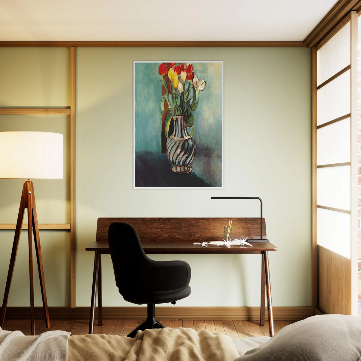 ME MYSELF STENDHAL VASE OF TULIPS 1914 Framed Poster | Henri Matisse Framed Prints Wall Art | Henri Matisse Print