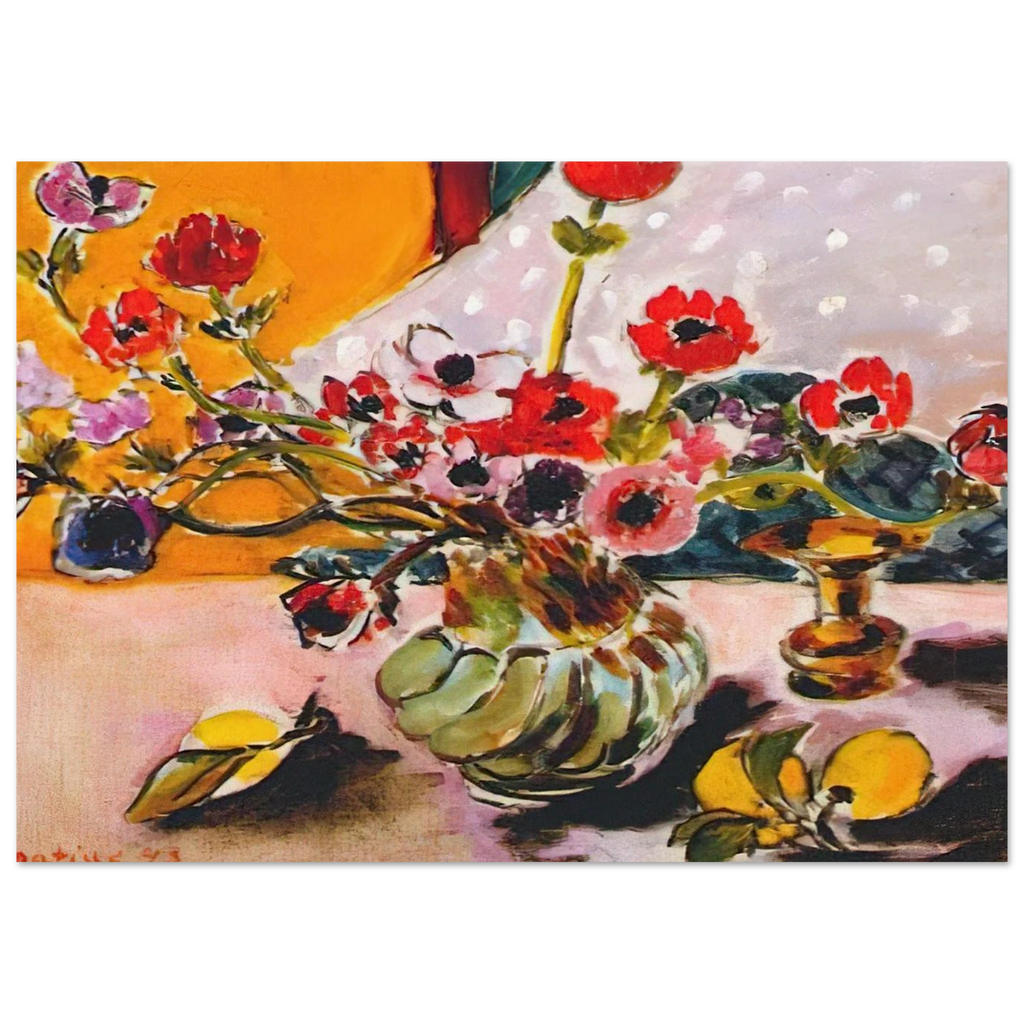ANEMONES AND CHINESE VASE 1943 Poster | Henri Matisse Poster | Henri Matisse Print