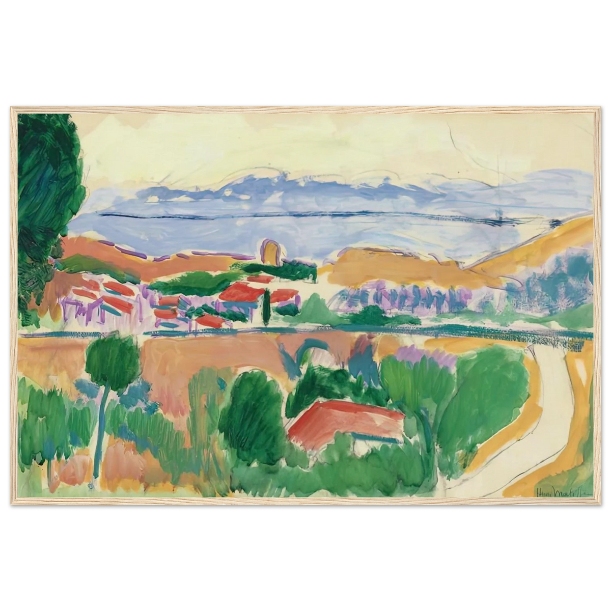 VUE DE COLLIOURE 1906 Framed Poster | Henri Matisse Framed Prints Wall Art | Henri Matisse Print