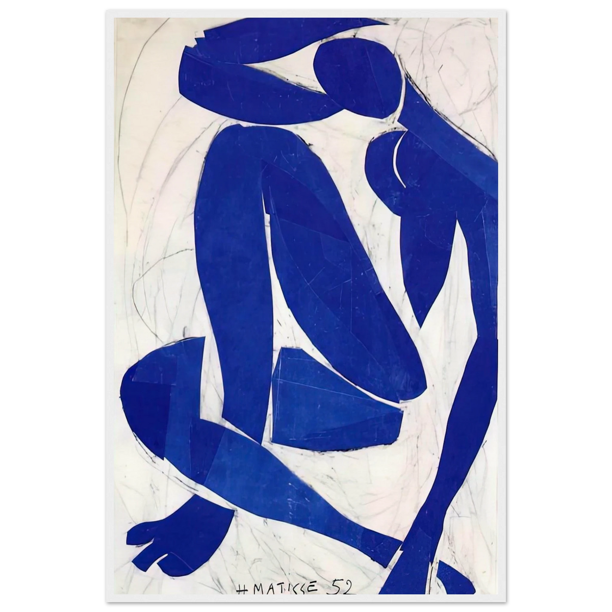 BLUE NUDE IV 1952 Framed Poster | Henri Matisse Framed Prints Wall Art | Henri Matisse Print