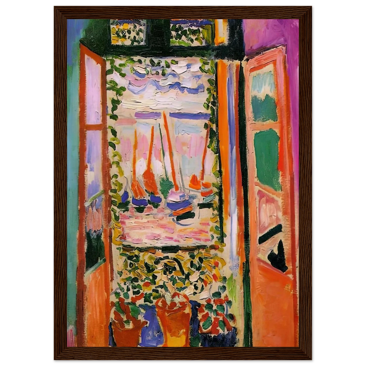 OPEN WINDOW COLLIOURE 1905 Framed Poster | Henri Matisse Framed Prints Wall Art | Henri Matisse Print